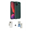 MARSİLYAN™- iPhone 12 Pro Max Kılıf Doruk Klasik Özel Seri - Şeffaf Royal Nano Ekran Koruyucu + Shine Kamera Lens - GD
