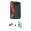 MARSİLYAN™- iPhone 12 Pro Max Kılıf Doruk Klasik Özel Seri - Şeffaf Royal Nano Ekran Koruyucu + Renkli Kamera Lens Koruma Cam - PE
