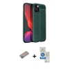 MARSİLYAN™- iPhone 12 Pro Max Kılıf Doruk Klasik Özel Seri - Şeffaf Royal Nano Ekran Koruyucu + Shine Kamera Lens Koruma Cam - SABE