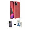MARSİLYAN™- iPhone 12 Pro Max Kılıf Doruk Klasik Özel Seri - Şeffaf Royal Nano Ekran Koruyucu + Neon Fosforlu Kamera Lens - YL