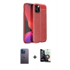 MARSİLYAN™- iPhone 12 Pro Max Kılıf Doruk Klasik Özel Seri - Şeffaf Temperli Cam Ekran Koruyucu + Neon Fosforlu Kamera Lens - MI