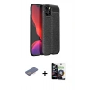 MARSİLYAN™- iPhone 12 Pro Max Kılıf Doruk Klasik Özel Seri - Şeffaf Temperli Cam Ekran Koruyucu + Renkli Kamera Lens Koruma Cam - PE