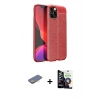 MARSİLYAN™- iPhone 12 Pro Max Kılıf Doruk Klasik Özel Seri - Şeffaf Temperli Cam Ekran Koruyucu + Renkli Kamera Lens Koruma Cam - SI