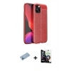 MARSİLYAN™- iPhone 12 Pro Max Kılıf Doruk Klasik Özel Seri - Şeffaf Temperli Cam Ekran Koruyucu + Shine Kamera Lens Koruma Cam - MI