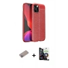 MARSİLYAN™- iPhone 12 Pro Max Kılıf Doruk Klasik Özel Seri - Şeffaf Temperli Cam Ekran Koruyucu + Sierra Blue Shine Kamera Lens Koruma Cam