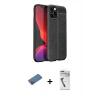 MARSİLYAN™- iPhone 12 Pro Max Kılıf Doruk Klasik Özel Seri - Şeffaf Uv Polymer Nano Ekran Koruyucu + Shine Kamera Lens Koruma Cam - GD