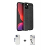 MARSİLYAN™- iPhone 12 Pro Max Kılıf Doruk Klasik Özel Seri - Şeffaf Uv Polymer Nano Ekran Koruyucu + Shine Kamera Lens - LT