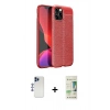 MARSİLYAN™- iPhone 12 Pro Max Kılıf Doruk Klasik Özel Seri - Siyah 20D Premium Cam Ekran Koruyucu + Shine Kamera Lens - LT