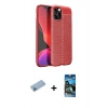 MARSİLYAN™- iPhone 12 Pro Max Kılıf Doruk Klasik Özel Seri - Siyah 34D Izgaralı Cam + Shine Kamera Lens Koruma Cam - MI