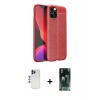 MARSİLYAN™- iPhone 12 Pro Max Kılıf Doruk Klasik Özel Seri - Siyah 360 Mat Full Body Arka Koruyucu + Shine Kamera Lens - LT