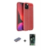 MARSİLYAN™- iPhone 12 Pro Max Kılıf Doruk Klasik Özel Seri - Siyah 360 Mat Full Body Arka Koruyucu + Renkli Kamera Lens Koruma Cam - TU