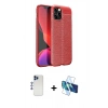 MARSİLYAN™- iPhone 12 Pro Max Kılıf Doruk Klasik Özel Seri - Siyah 3D Antistatik Cam Ekran Koruyucu + Shine Kamera Lens - LT