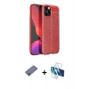 MARSİLYAN™- iPhone 12 Pro Max Kılıf Doruk Klasik Özel Seri - Siyah 3D Antistatik Cam Ekran Koruyucu + Metal Kamera Lens Koruma Cam - GD