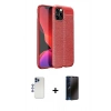 MARSİLYAN™- iPhone 12 Pro Max Kılıf Doruk Klasik Özel Seri - Siyah 3D Antistatik Hayalet Cam Ekran Koruyucu + Shine Kamera Lens - LT