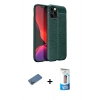 MARSİLYAN™- iPhone 12 Pro Max Kılıf Doruk Klasik Özel Seri - Siyah 5D Eko Cam Ekran Koruyucu + Shine Kamera Lens Koruma Cam - GD
