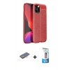 MARSİLYAN™- iPhone 12 Pro Max Kılıf Doruk Klasik Özel Seri - Siyah 5D Eko Cam Ekran Koruyucu + Renkli Kamera Lens Koruma Cam - TU
