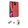 MARSİLYAN™- iPhone 12 Pro Max Kılıf Doruk Klasik Özel Seri - Siyah 6D Mat Seramik Hayalet Nano Ekran Koruyucu + Shine Kamera Lens Koruma Cam - SABE
