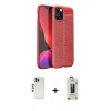 MARSİLYAN™- iPhone 12 Pro Max Kılıf Doruk Klasik Özel Seri - Siyah Bilvis Hayalet Cam Ekran Koruyucu + Shine Kamera Lens - GD