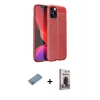 MARSİLYAN™- iPhone 12 Pro Max Kılıf Doruk Klasik Özel Seri - Siyah Bilvis Hayalet Cam Ekran Koruyucu + Shine Kamera Lens Koruma Cam - GS