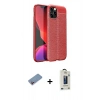 MARSİLYAN™- iPhone 12 Pro Max Kılıf Doruk Klasik Özel Seri - Siyah Bilvis Hayalet Cam Ekran Koruyucu + Shine Kamera Lens Koruma Cam - PE