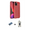 MARSİLYAN™- iPhone 12 Pro Max Kılıf Doruk Klasik Özel Seri - Siyah Bilvis Hayalet Cam Ekran Koruyucu + Shine Kamera Lens Koruma Cam - GD