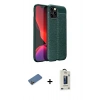 MARSİLYAN™- iPhone 12 Pro Max Kılıf Doruk Klasik Özel Seri - Siyah Bilvis Hayalet Cam Ekran Koruyucu + Shine Kamera Lens Koruma Cam - GD