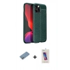 MARSİLYAN™- iPhone 12 Pro Max Kılıf Doruk Klasik Özel Seri - Siyah Joko 5D Cam + Shine Kamera Lens Koruma Cam - GS