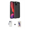 MARSİLYAN™- iPhone 12 Pro Max Kılıf Doruk Klasik Özel Seri - Siyah Joko 5D Cam + Shine Kamera Lens - LT