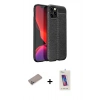 MARSİLYAN™- iPhone 12 Pro Max Kılıf Doruk Klasik Özel Seri - Siyah Joko 5D Cam + Shine Kamera Lens Koruma Cam - SABE