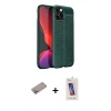 MARSİLYAN™- iPhone 12 Pro Max Kılıf Doruk Klasik Özel Seri - Siyah Joko 5D Cam + Shine Kamera Lens Koruma Cam - SABE