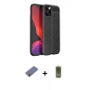 MARSİLYAN™- iPhone 12 Pro Max Kılıf Doruk Klasik Özel Seri - Siyah Joko Magic 5D Hayalet Cam + Metal Kamera Lens Koruma Cam - GD