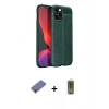 MARSİLYAN™- iPhone 12 Pro Max Kılıf Doruk Klasik Özel Seri - Siyah Joko Magic 5D Hayalet Cam + Metal Kamera Lens Koruma Cam - GD