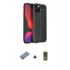MARSİLYAN™- iPhone 12 Pro Max Kılıf Doruk Klasik Özel Seri - Siyah Joko Magic 5D Hayalet Cam + Shine Kamera Lens Koruma Cam - GS