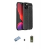 MARSİLYAN™- iPhone 12 Pro Max Kılıf Doruk Klasik Özel Seri - Siyah Joko Magic 5D Hayalet Cam + Shine Kamera Lens Koruma Cam - MI