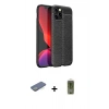 MARSİLYAN™- iPhone 12 Pro Max Kılıf Doruk Klasik Özel Seri - Siyah Joko Magic 5D Hayalet Cam + Renkli Kamera Lens Koruma Cam - YL