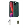 MARSİLYAN™- iPhone 12 Pro Max Kılıf Doruk Klasik Özel Seri - Siyah Joko Magic 5D Hayalet Cam + Shine Kamera Lens - LT