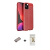 MARSİLYAN™- iPhone 12 Pro Max Kılıf Doruk Klasik Özel Seri - Siyah Mat Seramik Nano Ekran Koruyucu + Shine Kamera Lens Koruma Cam - SABE