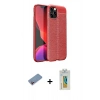 MARSİLYAN™- iPhone 12 Pro Max Kılıf Doruk Klasik Özel Seri - Siyah Polymer Nano Ekran Koruyucu + Shine Kamera Lens Koruma Cam - PE