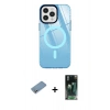 MARSİLYAN™- iPhone 12 Pro Max Kılıf Doruk Prime - Şeffaf 360 Full Body Arka Koruyucu + Shine Kamera Lens Koruma Cam - GS