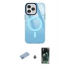 MARSİLYAN™- iPhone 12 Pro Max Kılıf Doruk Prime - Şeffaf 360 Full Body Arka Koruyucu + Shine Kamera Lens Koruma Cam - MI