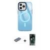 MARSİLYAN™- iPhone 12 Pro Max Kılıf Doruk Prime - Şeffaf 360 Full Body Arka Koruyucu + Renkli Kamera Lens Koruma Cam - YL