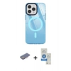 MARSİLYAN™- iPhone 12 Pro Max Kılıf Doruk Prime - Şeffaf Royal Nano Ekran Koruyucu + Renkli Kamera Lens Koruma Cam - PE