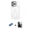 MARSİLYAN™- iPhone 12 Pro Max Kılıf Doruk Prime - Şeffaf Temperli Cam Ekran Koruyucu + Gold Shine Kamera Lens Koruma Cam