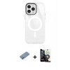 MARSİLYAN™- iPhone 12 Pro Max Kılıf Doruk Prime - Şeffaf Temperli Cam Ekran Koruyucu + Shine Kamera Lens Koruma Cam - GS