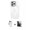MARSİLYAN™- iPhone 12 Pro Max Kılıf Doruk Prime - Şeffaf Temperli Cam Ekran Koruyucu + Shine Kamera Lens - GD