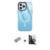 MARSİLYAN™- iPhone 12 Pro Max Kılıf Doruk Prime - Şeffaf Temperli Cam Ekran Koruyucu + Shine Kamera Lens Koruma Cam - SABE