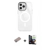 MARSİLYAN™- iPhone 12 Pro Max Kılıf Doruk Prime - Şeffaf Temperli Cam Ekran Koruyucu + Shine Kamera Lens Koruma Cam - SABE