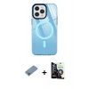MARSİLYAN™- iPhone 12 Pro Max Kılıf Doruk Prime - Şeffaf Temperli Cam Ekran Koruyucu + Shine Kamera Lens Koruma Cam - GI