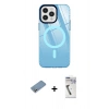 MARSİLYAN™- iPhone 12 Pro Max Kılıf Doruk Prime - Şeffaf Uv Polymer Nano Ekran Koruyucu + Shine Kamera Lens Koruma Cam - GS