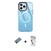 MARSİLYAN™- iPhone 12 Pro Max Kılıf Doruk Prime - Şeffaf Uv Polymer Nano Ekran Koruyucu + Shine Kamera Lens Koruma Cam - SH